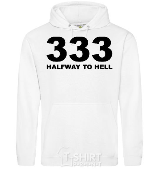 Men`s hoodie 333 Halfway to hell White фото