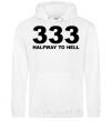 Men`s hoodie 333 Halfway to hell White фото