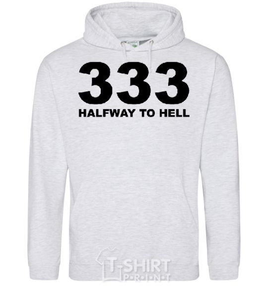 Men`s hoodie 333 Halfway to hell sport-grey фото