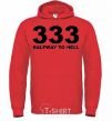 Men`s hoodie 333 Halfway to hell bright-red фото