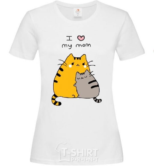 Women's T-shirt I love my mum White фото