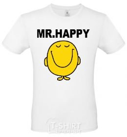 Men's T-Shirt MR.HAPPY White фото