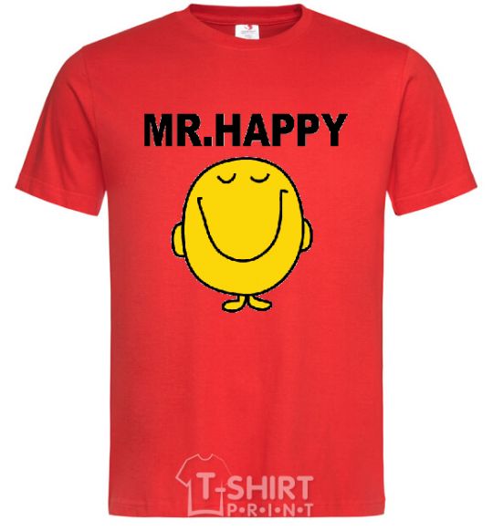Men's T-Shirt MR.HAPPY red фото