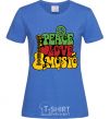 Женская футболка Peace love music multicolour Ярко-синий фото
