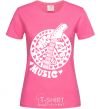 Women's T-shirt Peace love music guitar heliconia фото