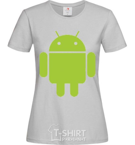 Women's T-shirt ANDROID grey фото