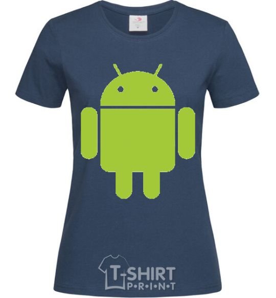 Women's T-shirt ANDROID navy-blue фото