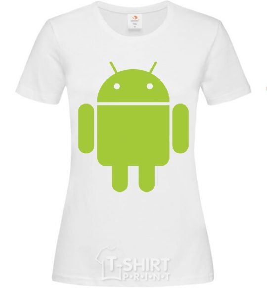 Women's T-shirt ANDROID White фото