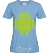 Women's T-shirt ANDROID sky-blue фото