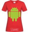 Women's T-shirt ANDROID red фото