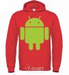 Men`s hoodie ANDROID bright-red фото