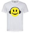 Men's T-Shirt HEADPHONES SMILE White фото