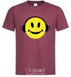 Men's T-Shirt HEADPHONES SMILE burgundy фото