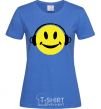 Women's T-shirt HEADPHONES SMILE royal-blue фото