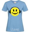 Женская футболка HEADPHONES SMILE Голубой фото