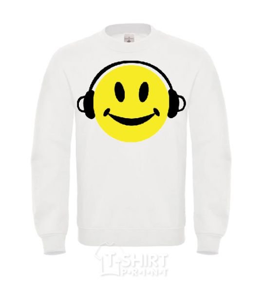 Sweatshirt HEADPHONES SMILE White фото