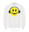 Sweatshirt HEADPHONES SMILE White фото