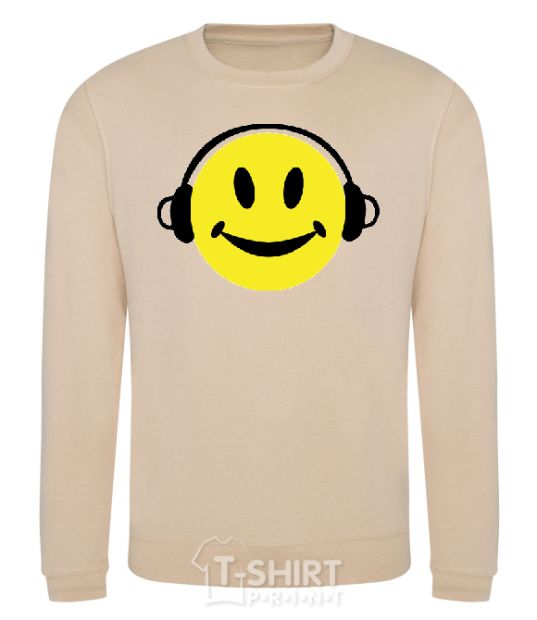 Sweatshirt HEADPHONES SMILE sand фото