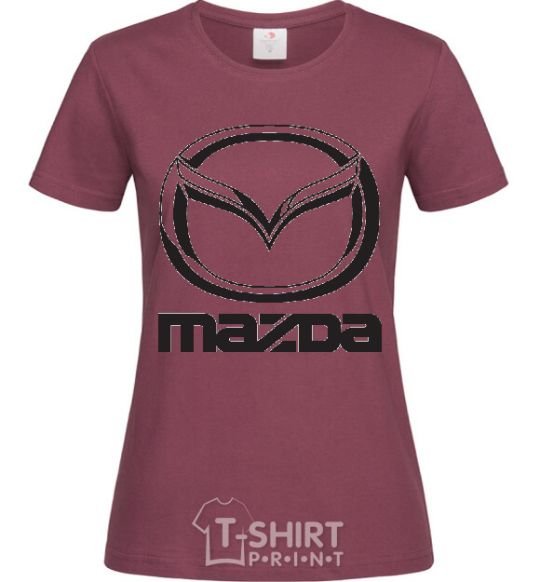 Women's T-shirt MAZDA burgundy фото