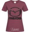 Women's T-shirt MAZDA burgundy фото