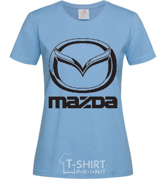 Women's T-shirt MAZDA sky-blue фото