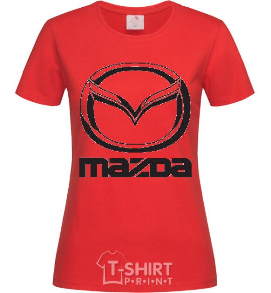 Women's T-shirt MAZDA red фото