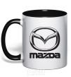 Mug with a colored handle MAZDA black фото