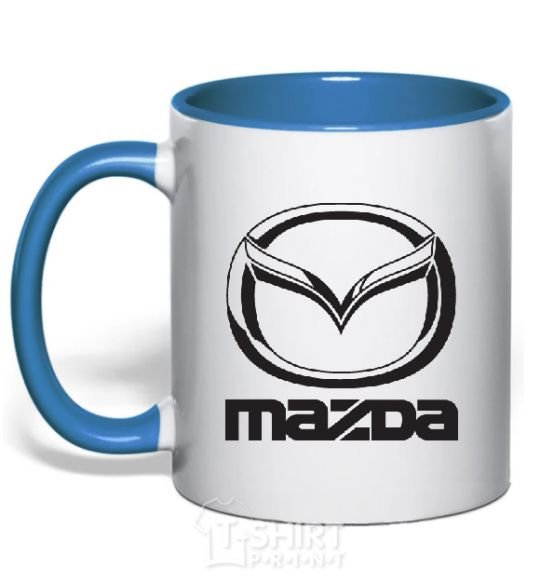 Mug with a colored handle MAZDA royal-blue фото