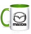 Mug with a colored handle MAZDA kelly-green фото