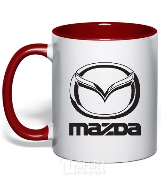 Mug with a colored handle MAZDA red фото