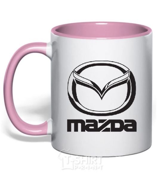 Чашка с цветной ручкой MAZDA Нежно розовый фото