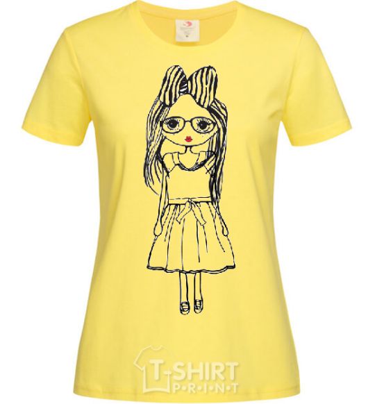 Женская футболка SHY GIRL Лимонный фото