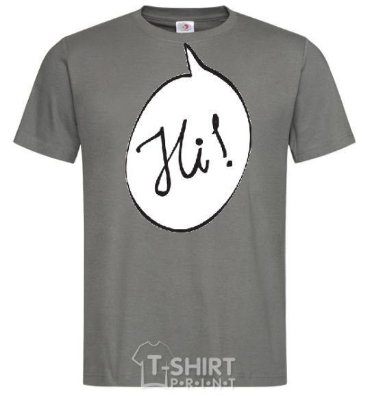 Men's T-Shirt HI! dark-grey фото