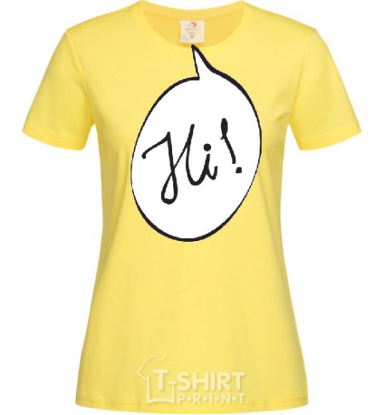 Женская футболка HI! Лимонный фото