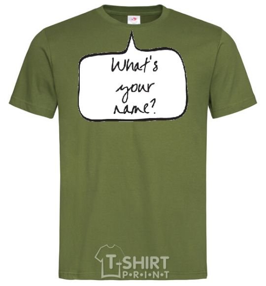 Men's T-Shirt WHAT'S YOUR NAME? millennial-khaki фото
