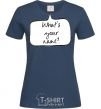 Women's T-shirt WHAT'S YOUR NAME? navy-blue фото