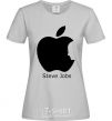 Women's T-shirt STEVE JOBS grey фото