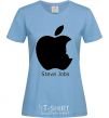 Women's T-shirt STEVE JOBS sky-blue фото