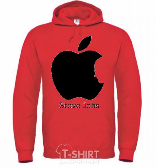 Men`s hoodie STEVE JOBS bright-red фото