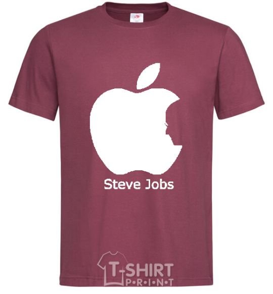 Men's T-Shirt STEVE JOBS burgundy фото