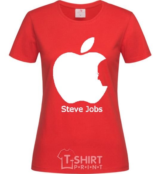 Women's T-shirt STEVE JOBS red фото