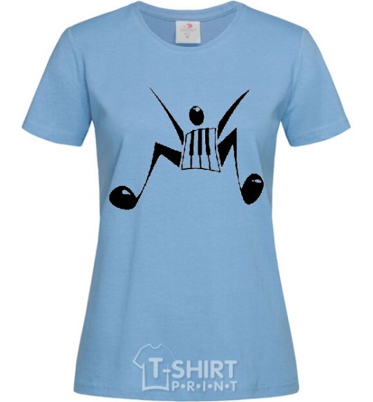 Women's T-shirt MUSICMAN sky-blue фото