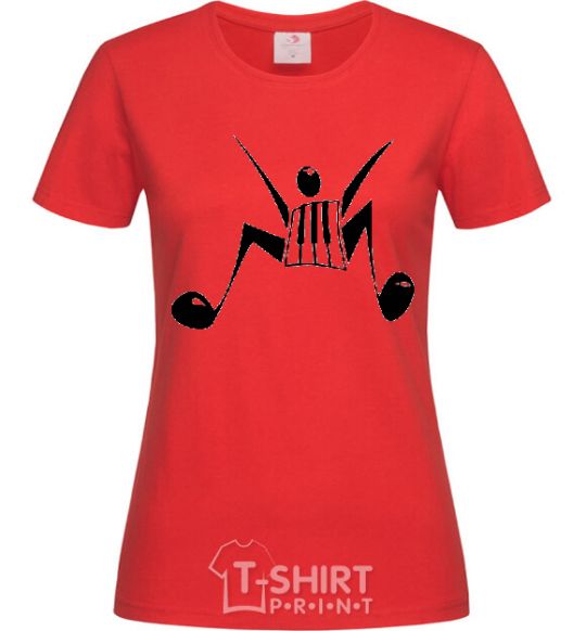 Women's T-shirt MUSICMAN red фото