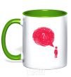Mug with a colored handle Нет мыслей? kelly-green фото