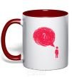 Mug with a colored handle Нет мыслей? red фото