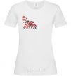 Women's T-shirt Bird - embroidered shirt White фото