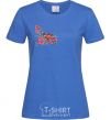 Women's T-shirt Bird - embroidered shirt royal-blue фото