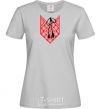 Women's T-shirt Red embroidery grey фото