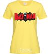 Women's T-shirt BATMAN bat lettering cornsilk фото