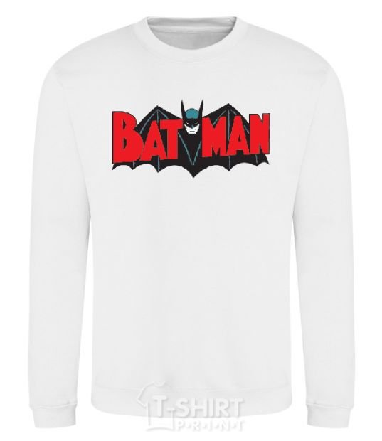 Sweatshirt BATMAN bat lettering White фото